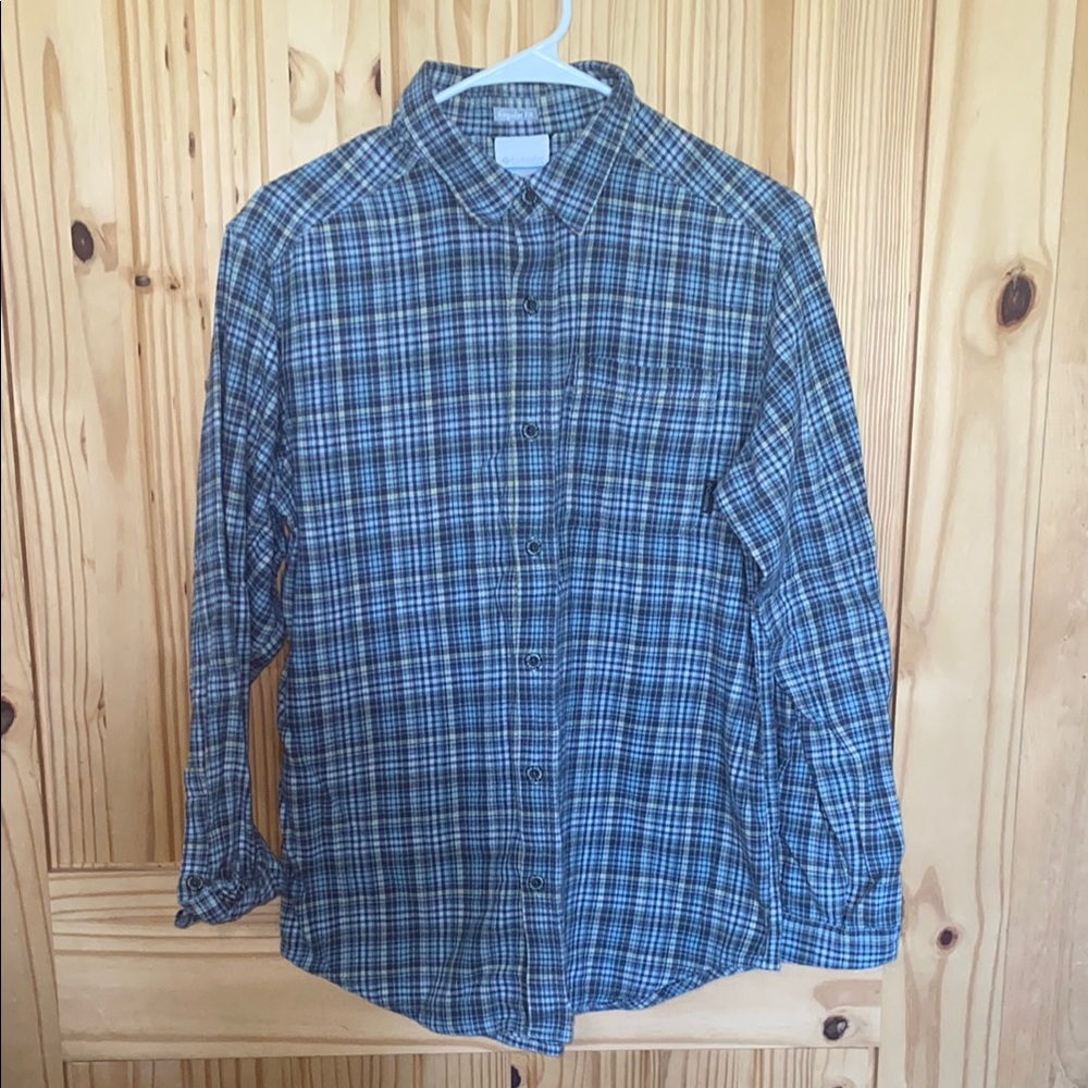 Men's Blue Plaid Shirt